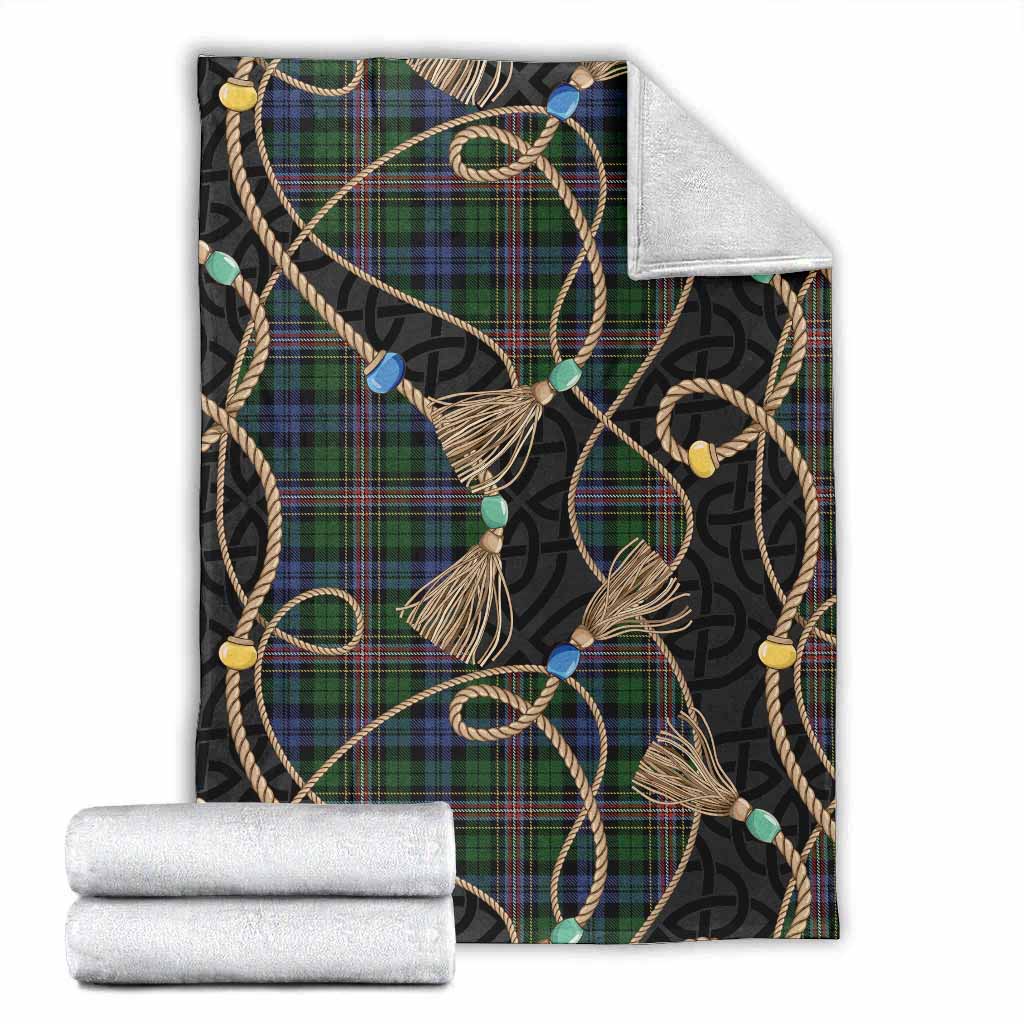 Allison Scottish Tartan Twisted Ropes Stylized Blanket X-Large 59 x 79 inches 150 x 200 cm - Tartan Vibes Clothing