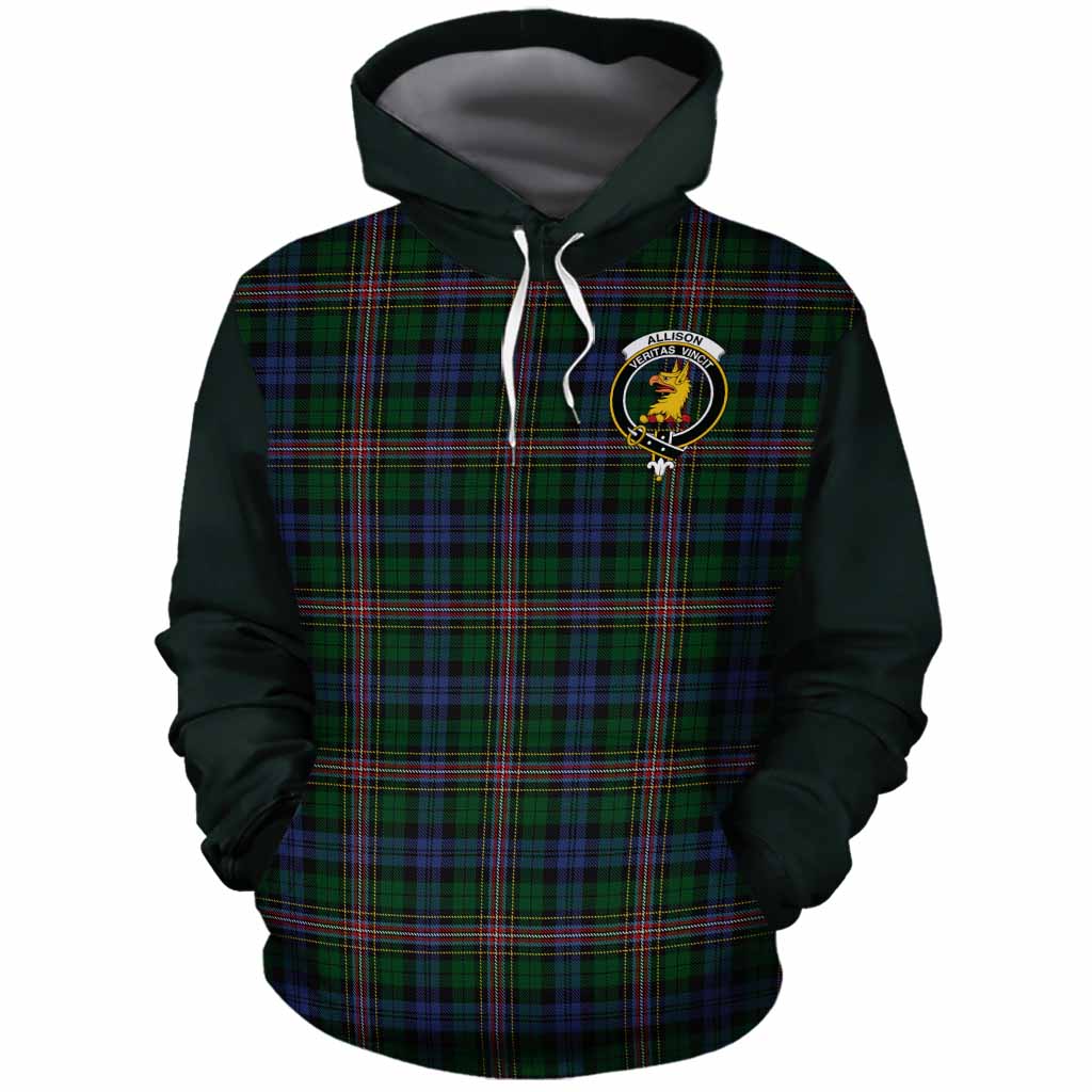 Allison Tartan Accent Cotton Hoodie with Family Crest