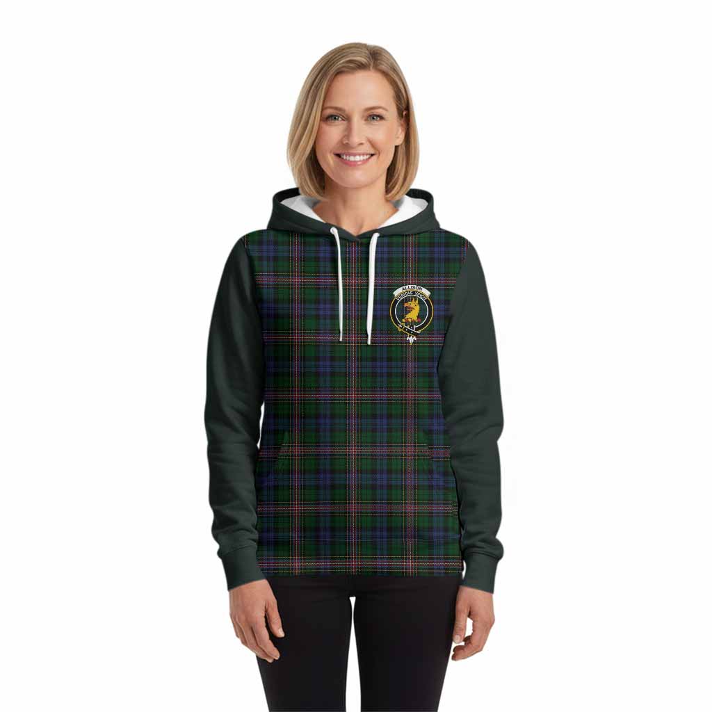 Allison Tartan Accent Hoodie with Family Crest