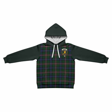 Allison Tartan Accent Kid Hoodie with Family Crest