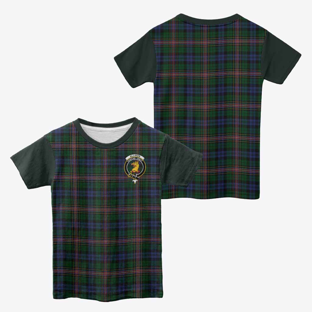 Allison Tartan Accent Kid T-shirt with Family Crest