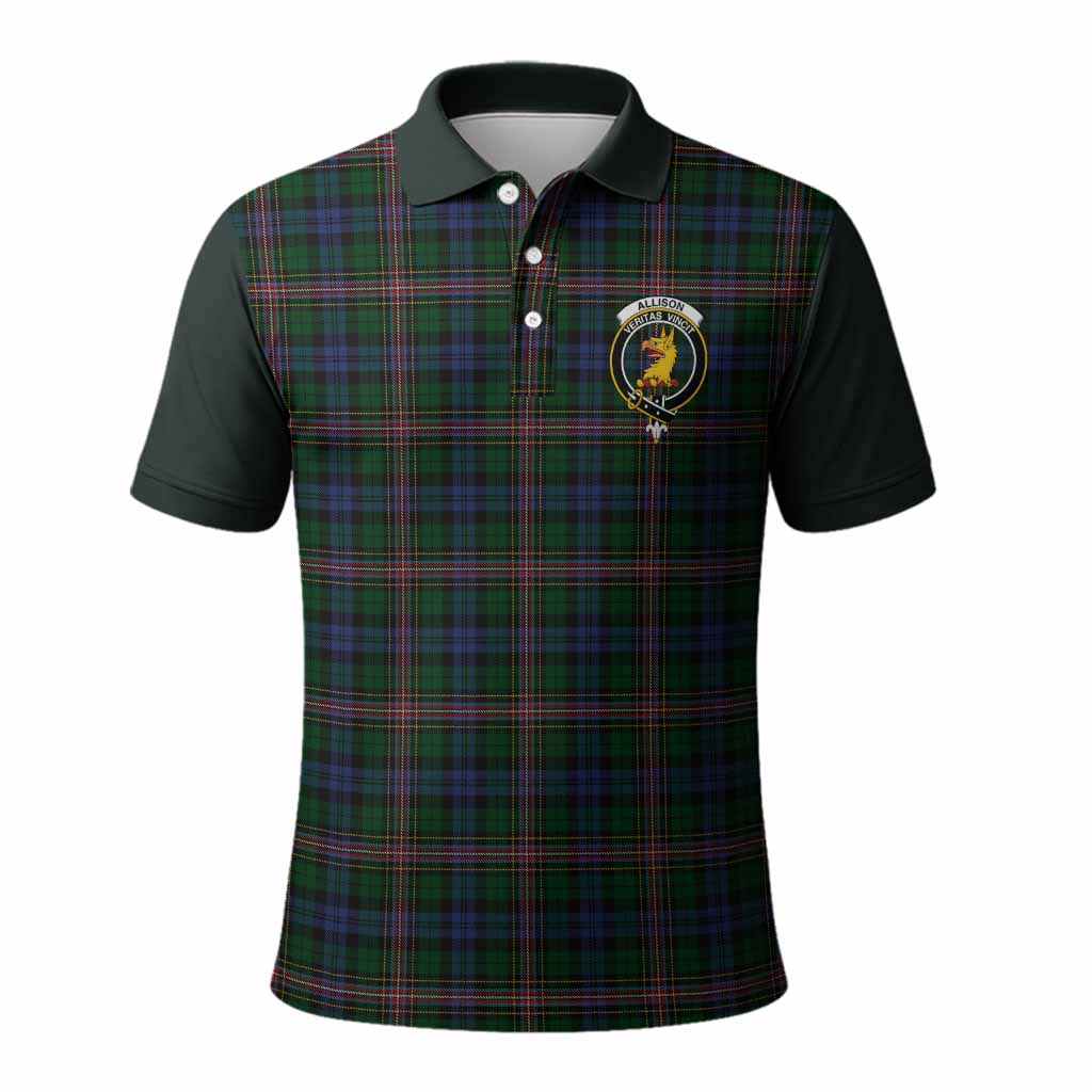 Allison Tartan Accent Polo Shirt with Family Crest