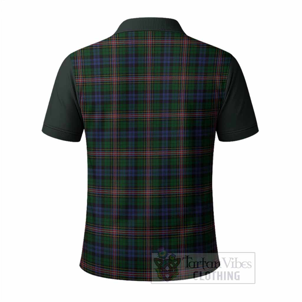 Allison Tartan Accent Polo Shirt with Family Crest