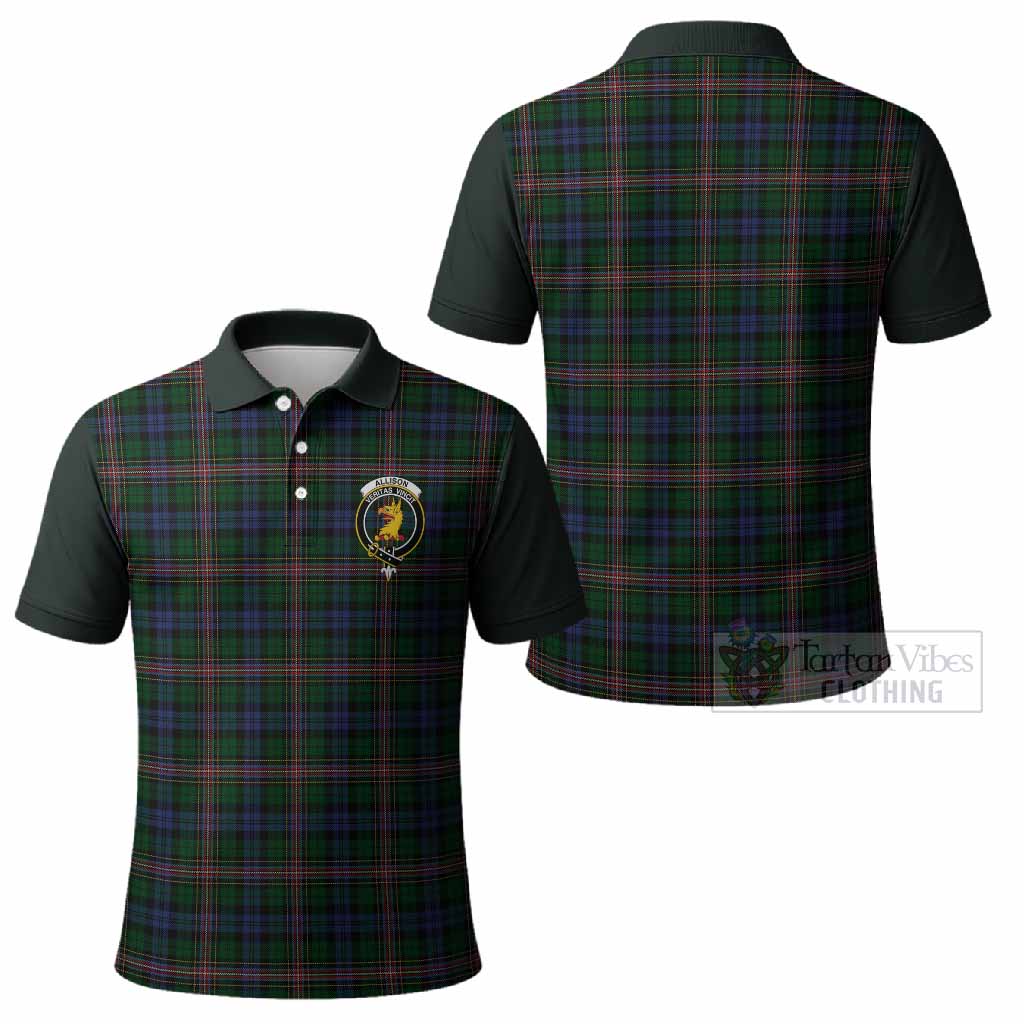 Allison Tartan Accent Polo Shirt with Family Crest