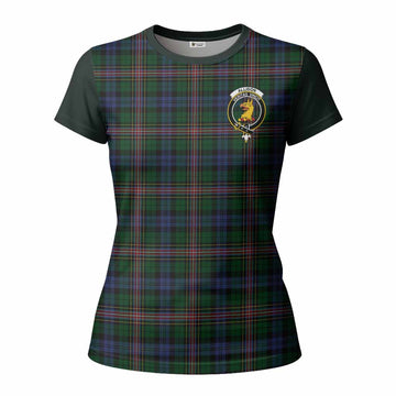 Allison Tartan Accent Women T shirt with Family Crest