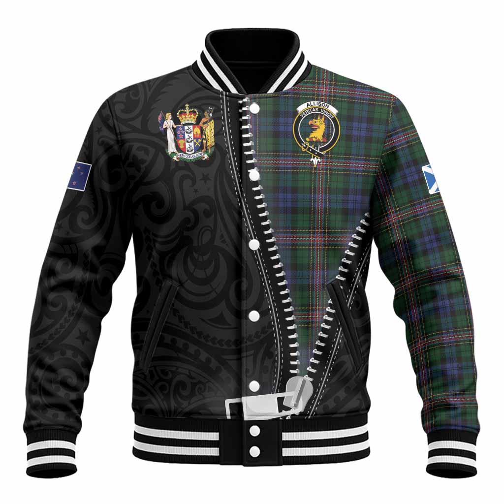 Allison Tartan Baseball Jacket New Zealand Pattern Unique Zipper Stylized