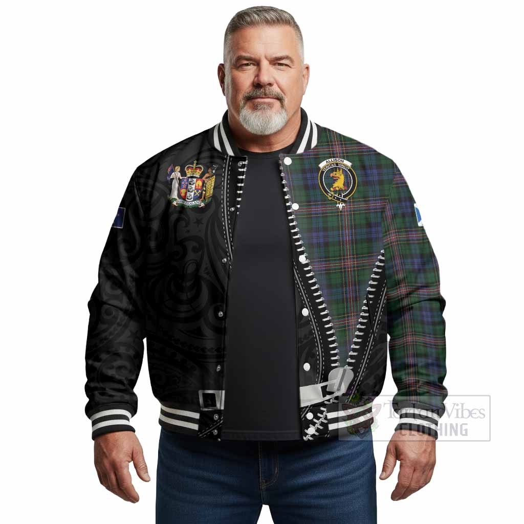 Allison Tartan Baseball Jacket New Zealand Pattern Unique Zipper Stylized