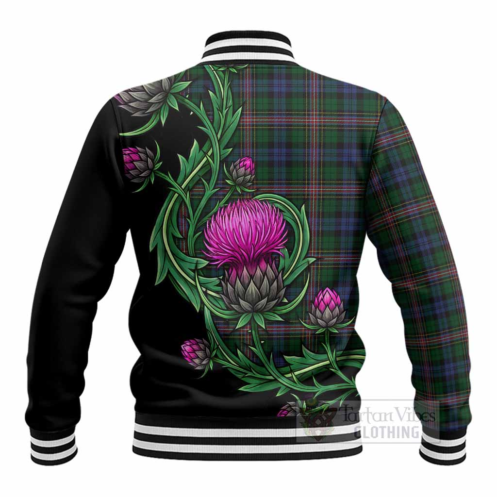 Allison Tartan Baseball Jacket Resilient Scottish Thistle - Tartan Vibes Clothing