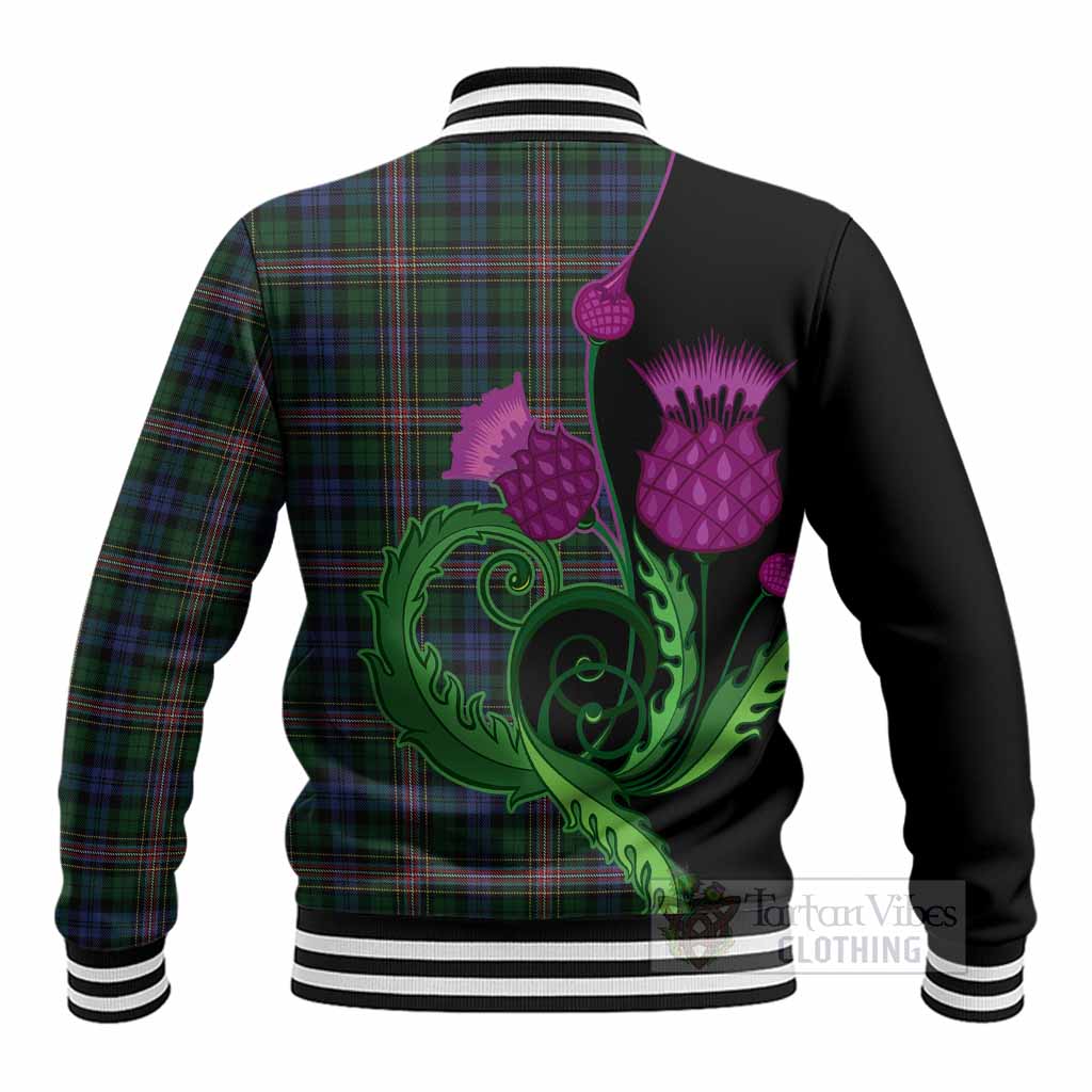 Allison Tartan Baseball Jacket Traditional Scottish Thistle