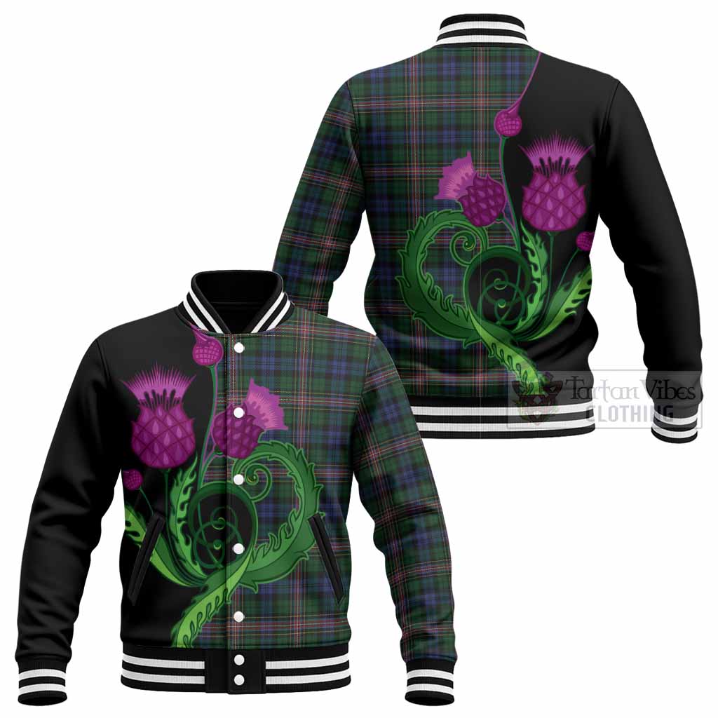 Allison Tartan Baseball Jacket Traditional Scottish Thistle