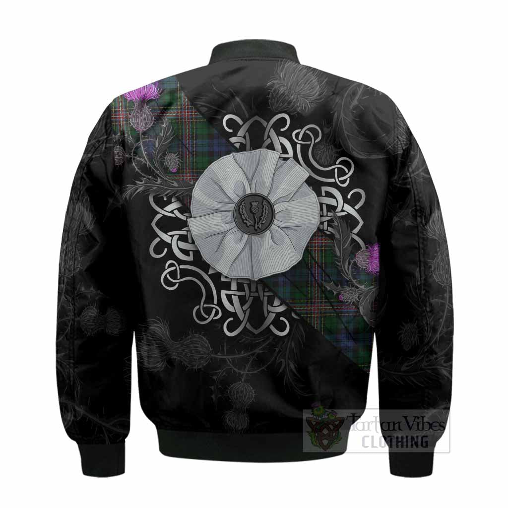 Allison Tartan Bomber Jacket Jacobite White Rose - Tartan Vibes Clothing