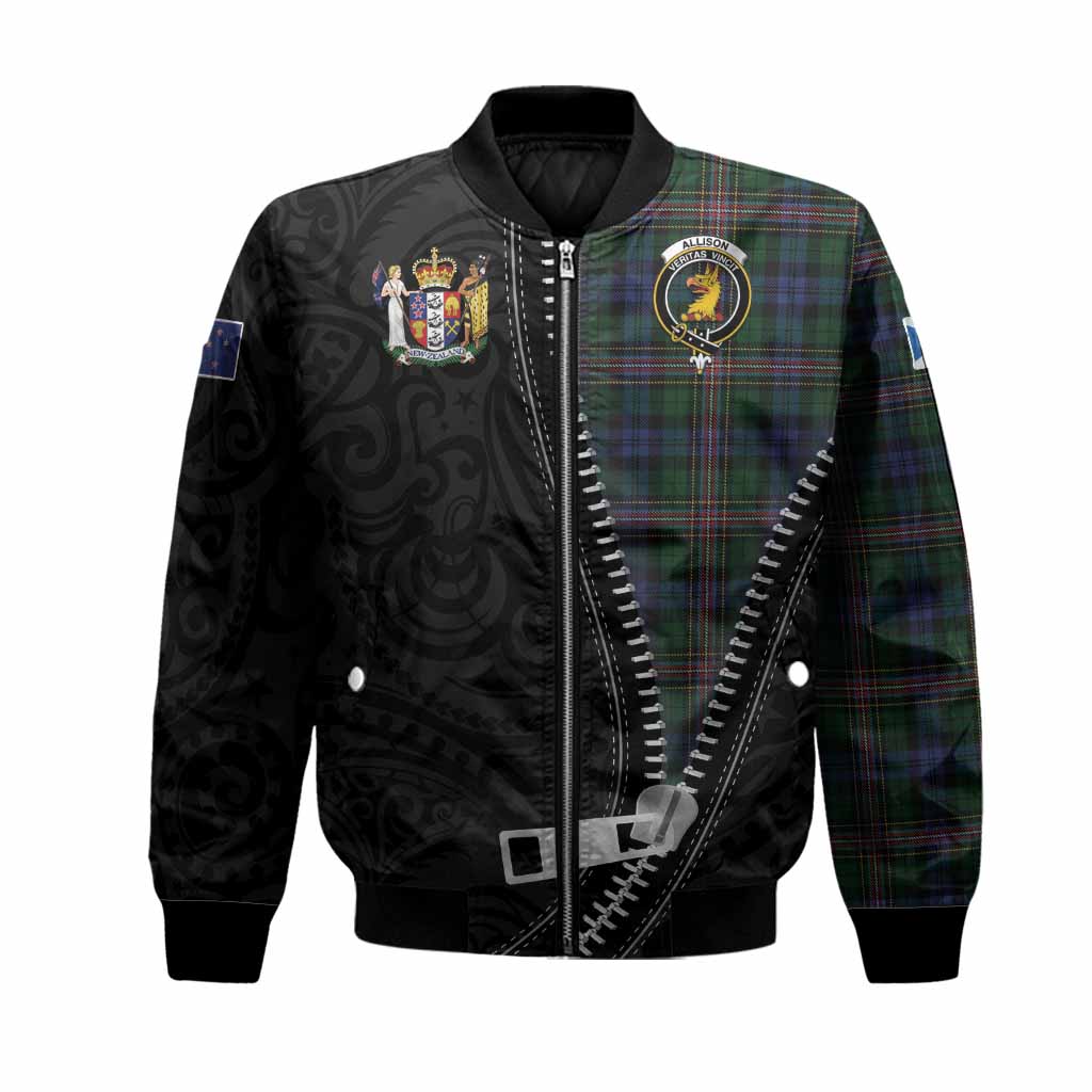 Allison Tartan Bomber Jacket New Zealand Pattern Unique Zipper Stylized