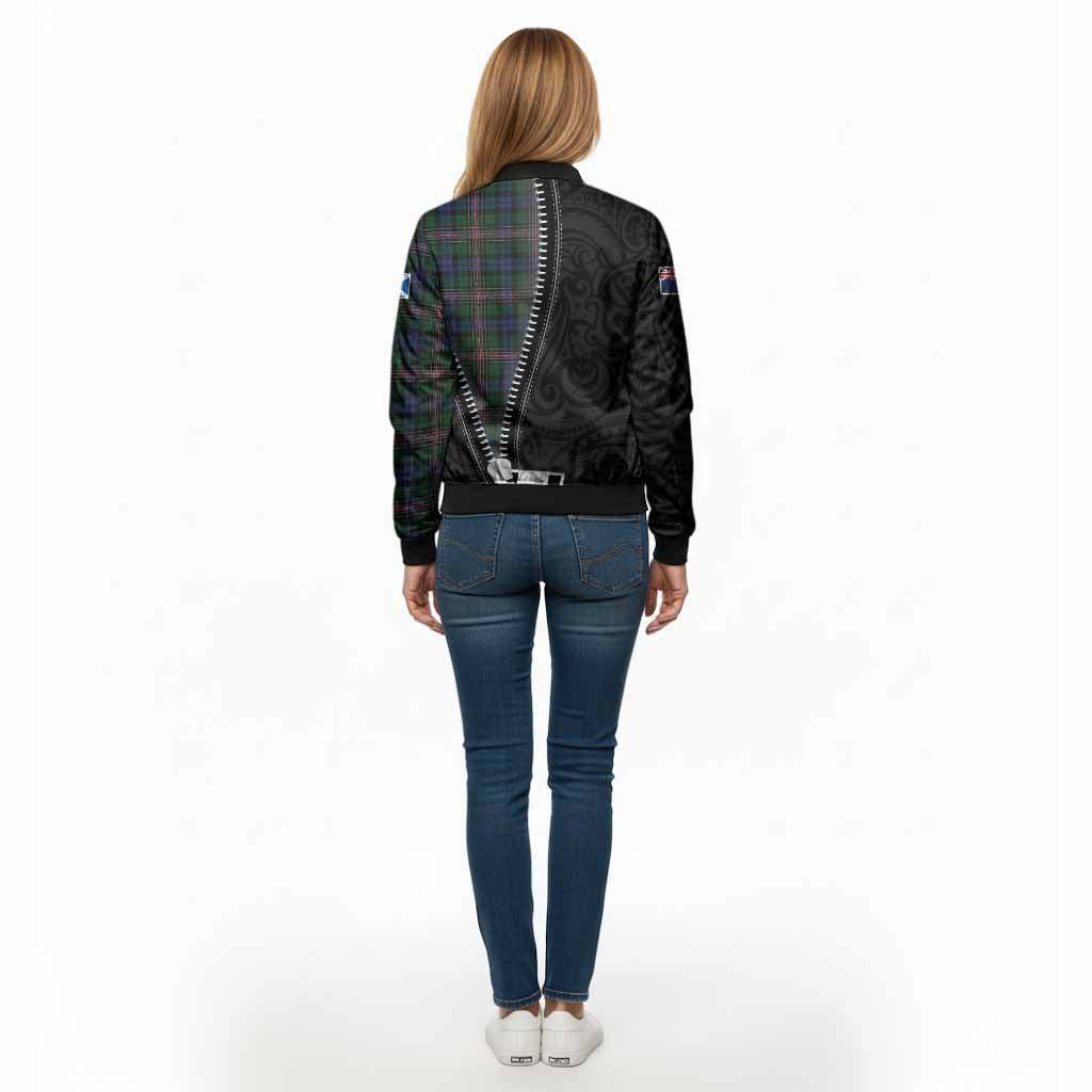 Allison Tartan Bomber Jacket New Zealand Pattern Unique Zipper Stylized