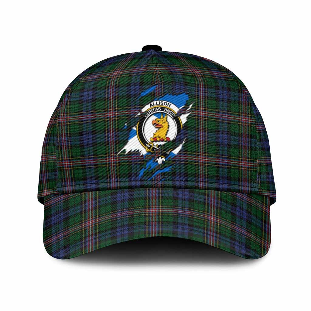 Allison Tartan Classic Cap with Family Crest In Me Style