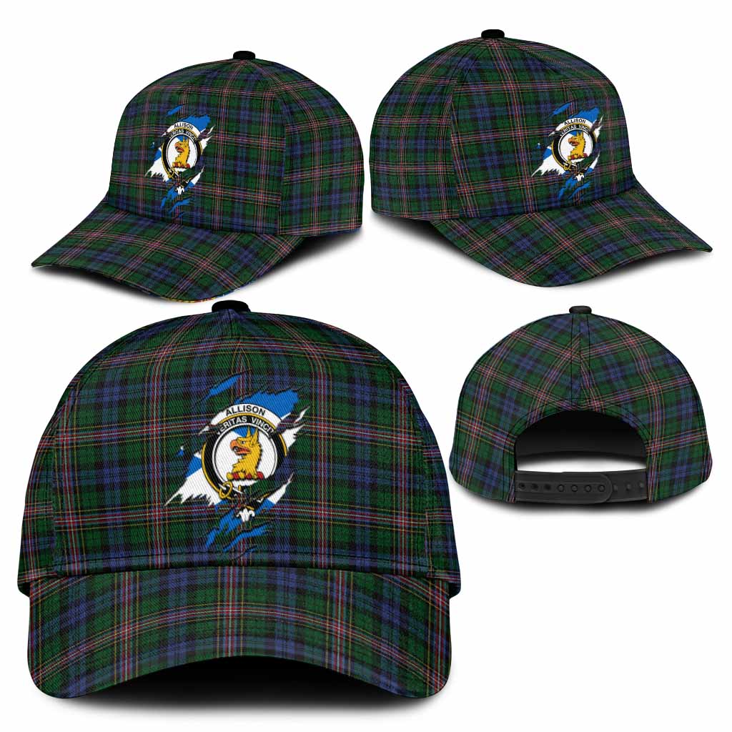 Allison Tartan Classic Cap with Family Crest In Me Style
