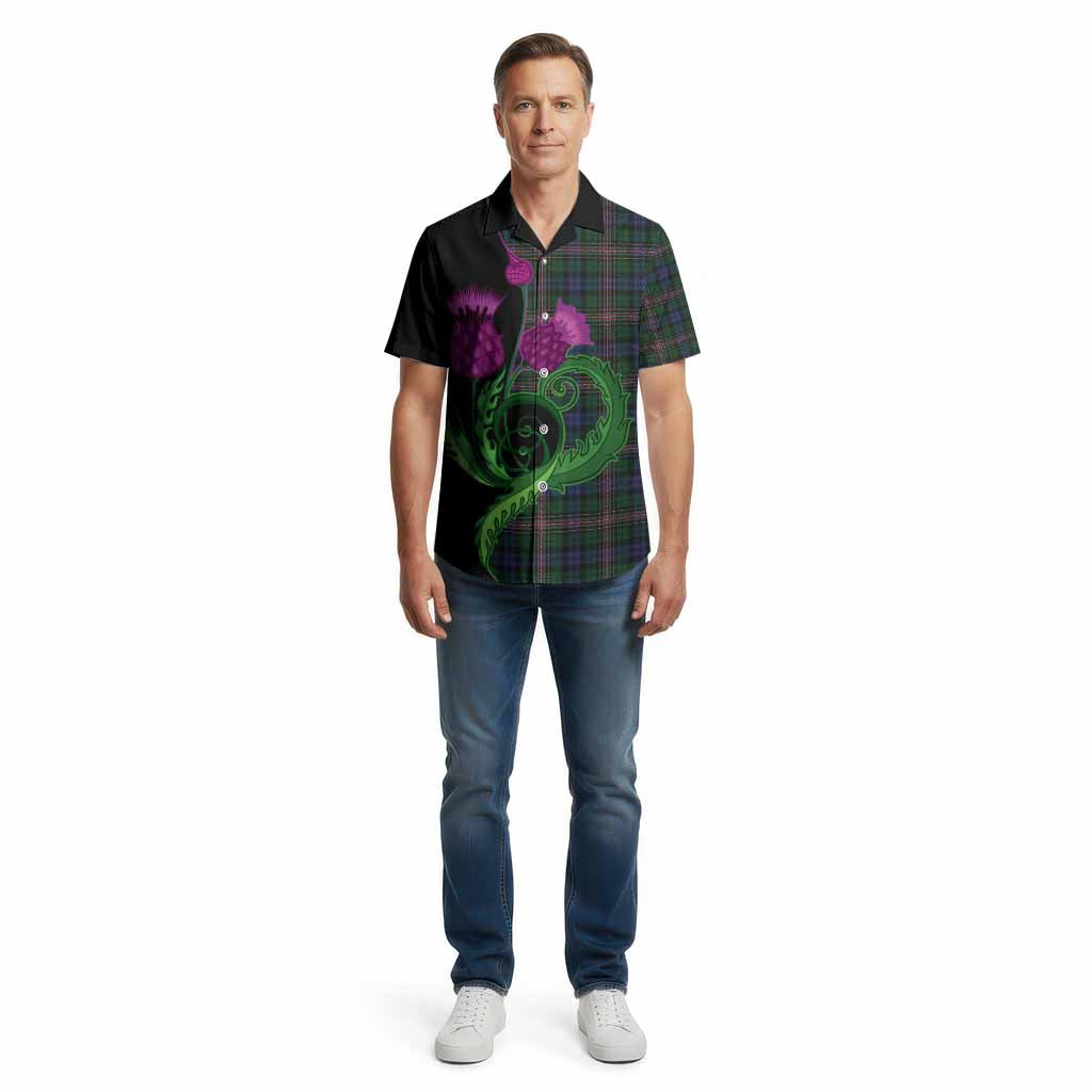 Allison Tartan Cotton Hawaiian Shirt Traditional Scottish Thistle