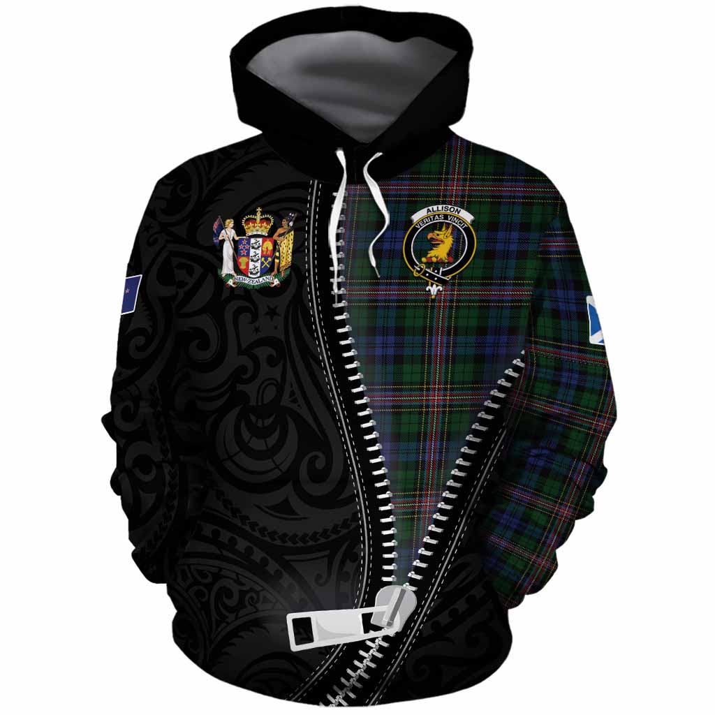 Allison Tartan Cotton Hoodie New Zealand Pattern Unique Zipper Stylized