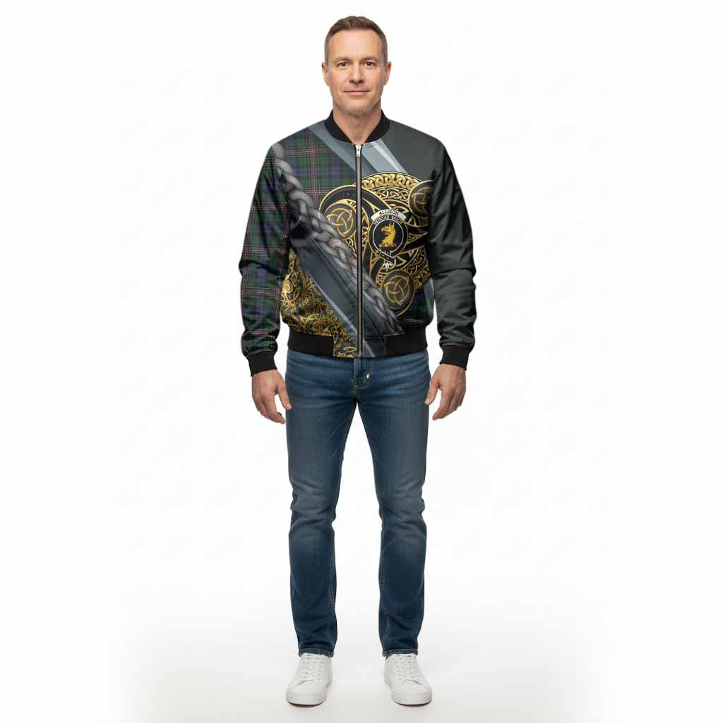 Allison Tartan Crest Bomber Jacket Scottish Triskele Celtic
