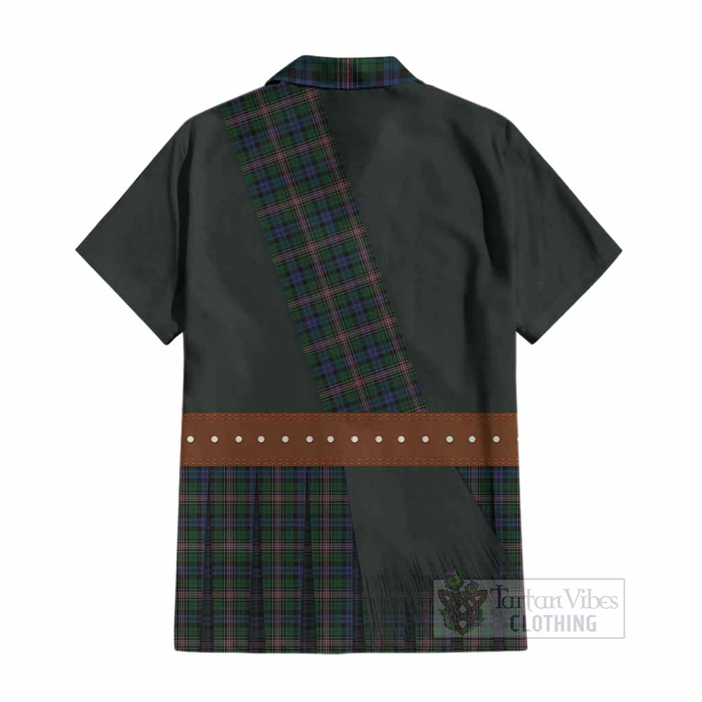 Allison Tartan Crest Cotton Hawaiian Shirt Kilt Costume Style
