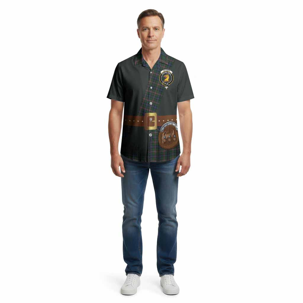 Allison Tartan Crest Cotton Hawaiian Shirt Kilt Costume Style