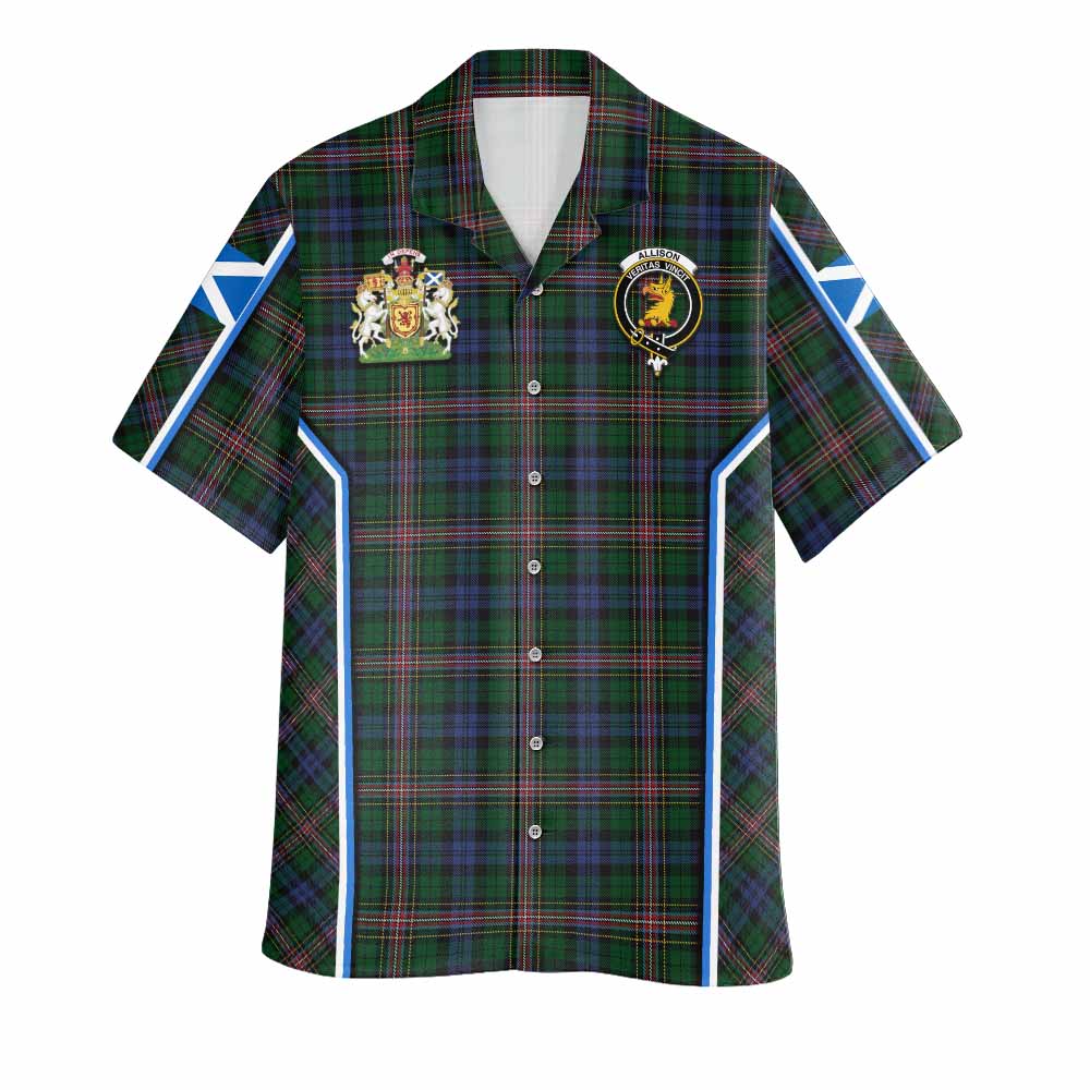 Allison Tartan Crest Hawaiian Shirt Scotland Coat of Arm Flag Style - Tartan Vibes Clothing