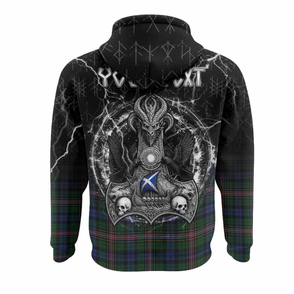 Allison Tartan Crest Hoodie Celtic Odin's Raven Legacy