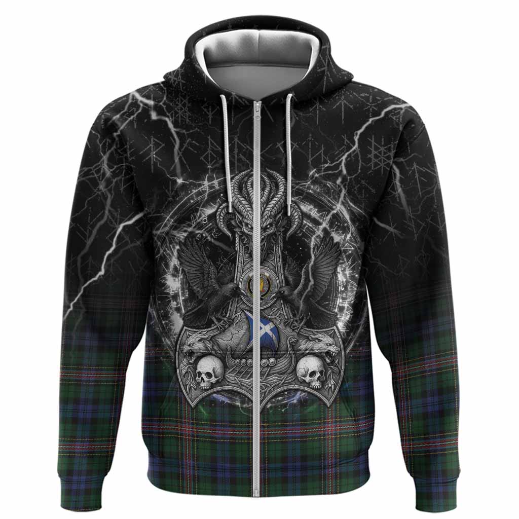 Allison Tartan Crest Hoodie Celtic Odin's Raven Legacy