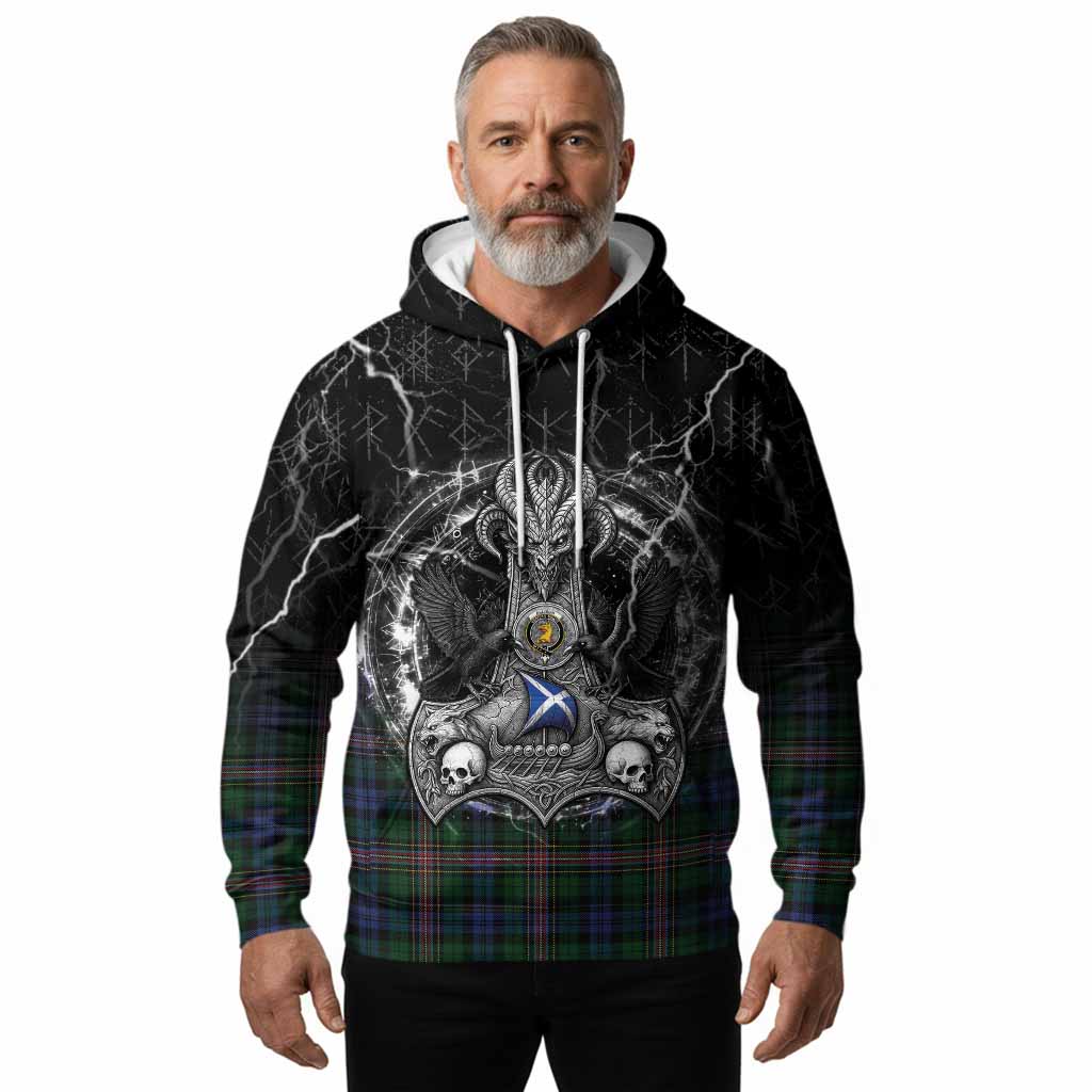Allison Tartan Crest Hoodie Celtic Odin's Raven Legacy