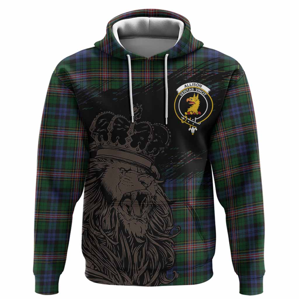 Allison Tartan Crest Hoodie Crowned Lion Heritage Style