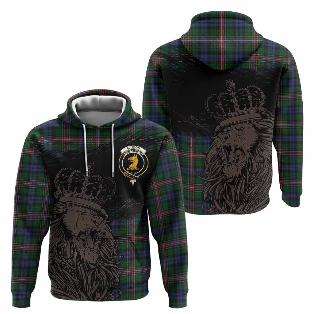Allison Tartan Crest Hoodie Crowned Lion Heritage Style