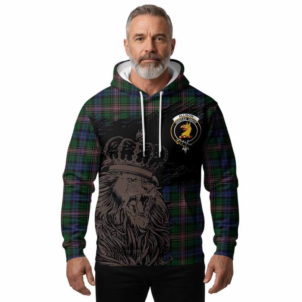 Allison Tartan Crest Hoodie Crowned Lion Heritage Style