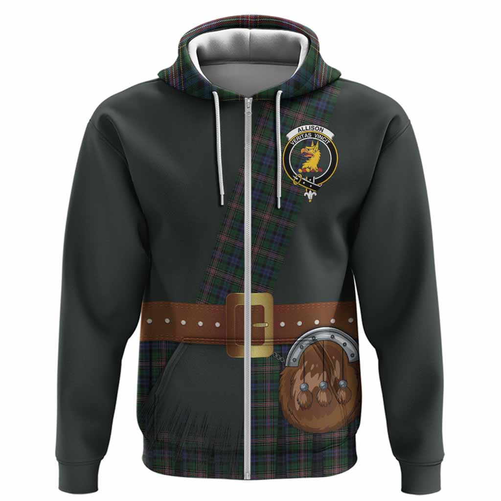 Allison Tartan Crest Hoodie Kilt Costume Style