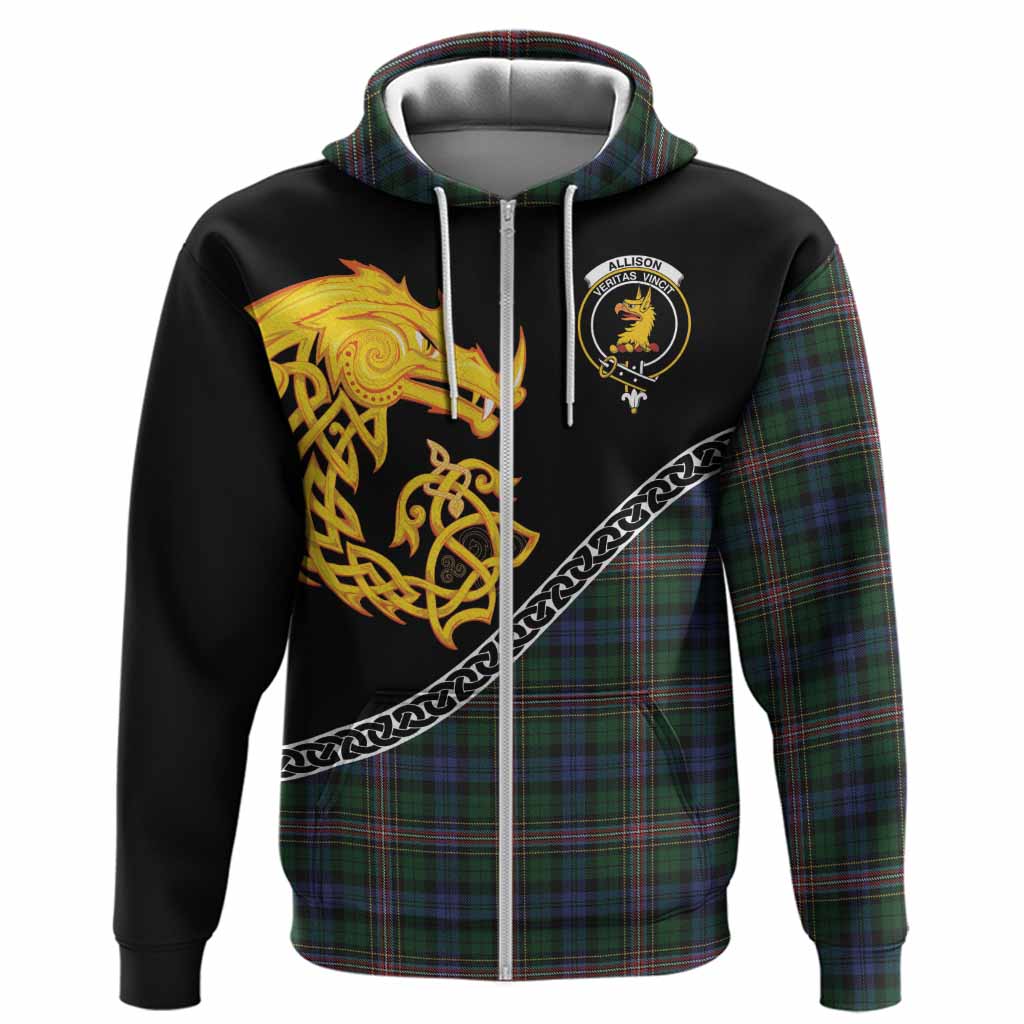 Allison Tartan Crest Hoodie Legendary Dragon Knot Half Style