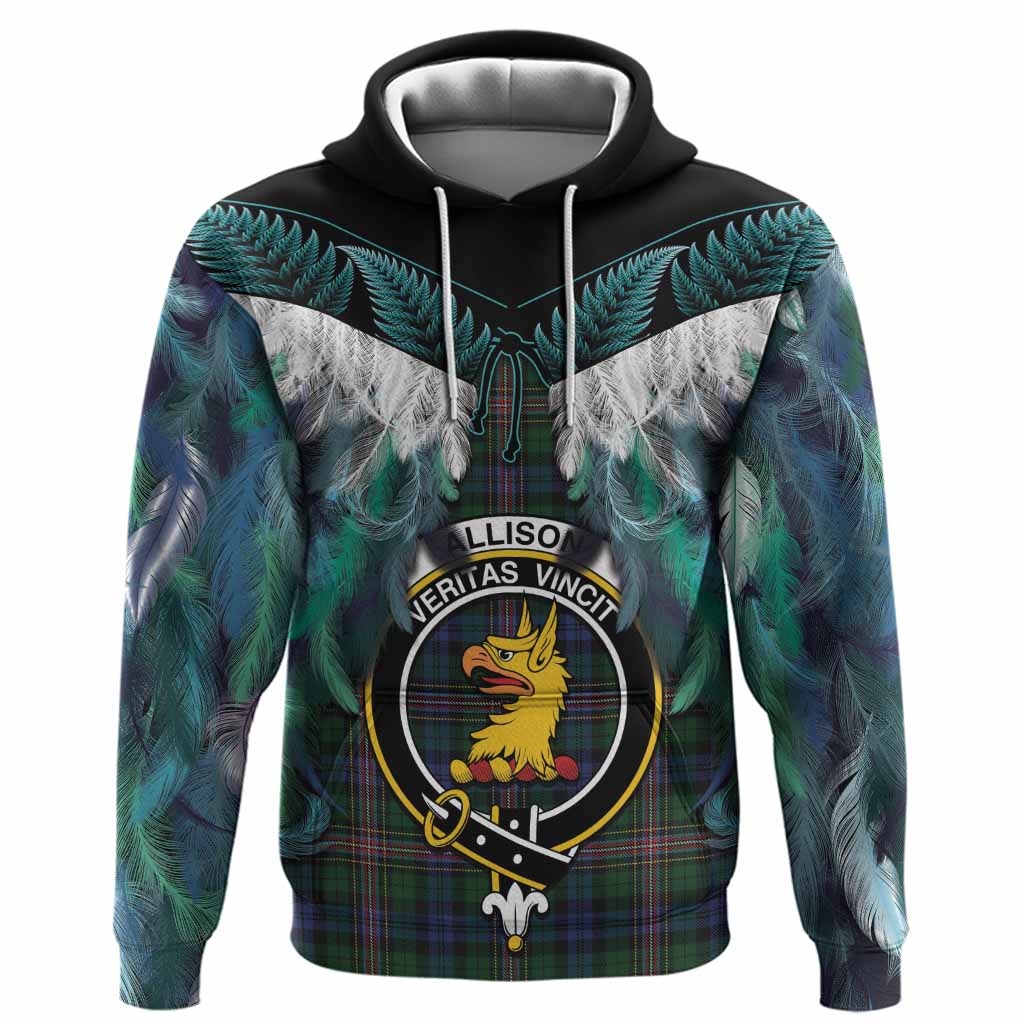 Allison Tartan Crest Hoodie New Zealand Maori Korowai Cloak