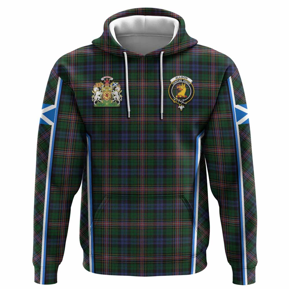 Allison Tartan Crest Hoodie Scotland Coat of Arm Flag Style - Tartan Vibes Clothing