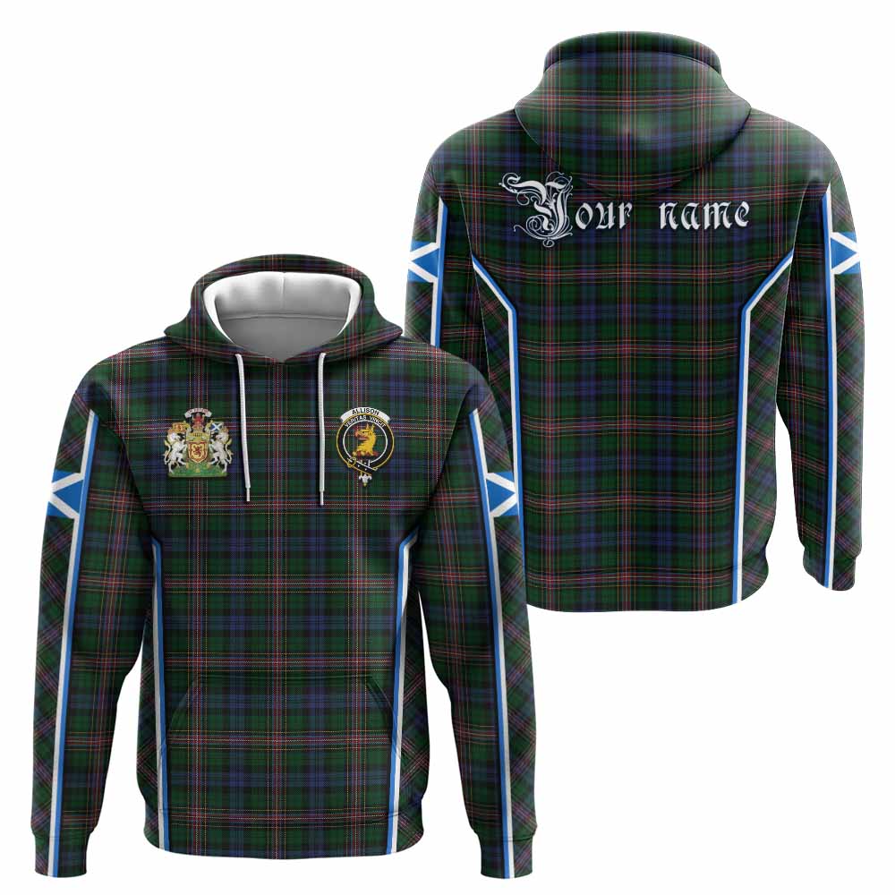 Allison Tartan Crest Hoodie Scotland Coat of Arm Flag Style - Tartan Vibes Clothing