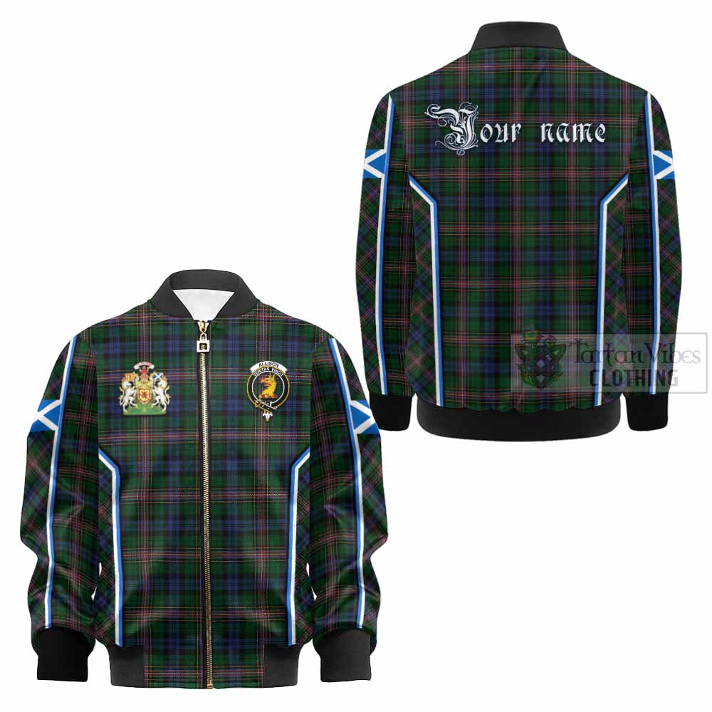 Allison Tartan Crest Kid Bomber Jacket Scotland Coat of Arm Flag Style - Tartan Vibes Clothing