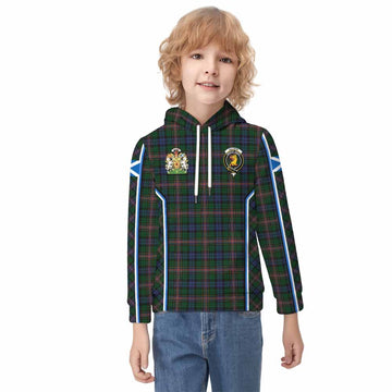 Allison Tartan Crest Kid Hoodie Scotland Coat of Arm Flag Style
