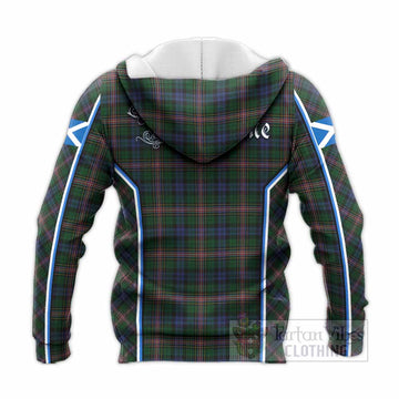 Allison Tartan Crest Knitted Hoodie Scotland Coat of Arm Flag Style