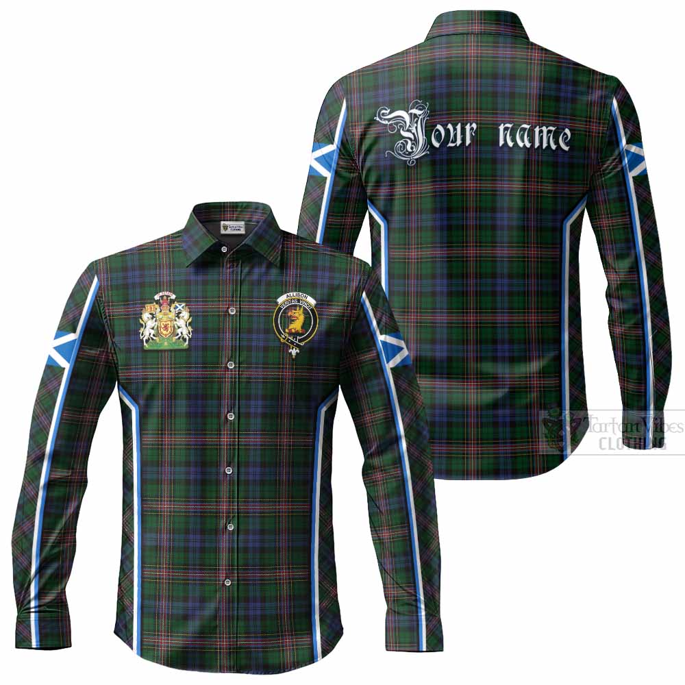Allison Tartan Crest Long Sleeve Button Shirts Scotland Coat of Arm Flag Style - Tartan Vibes Clothing