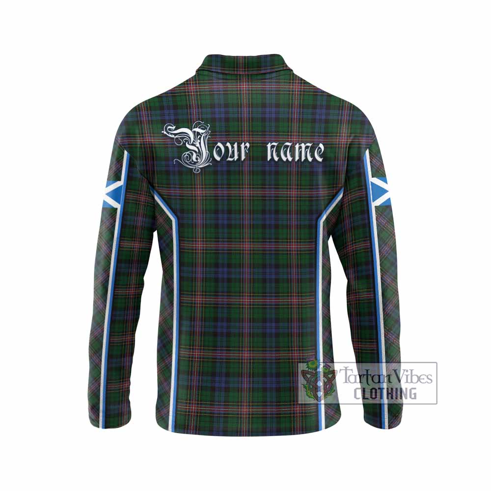 Allison Tartan Crest Long Sleeve Polo Shirt Scotland Coat of Arm Flag Style - Tartan Vibes Clothing