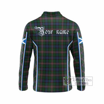 Allison Tartan Crest Long Sleeve Polo Shirt Scotland Coat of Arm Flag Style