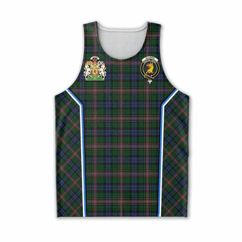 Allison Tartan Crest Men Tank Top Scotland Coat of Arm Flag Style - Tartan Vibes Clothing
