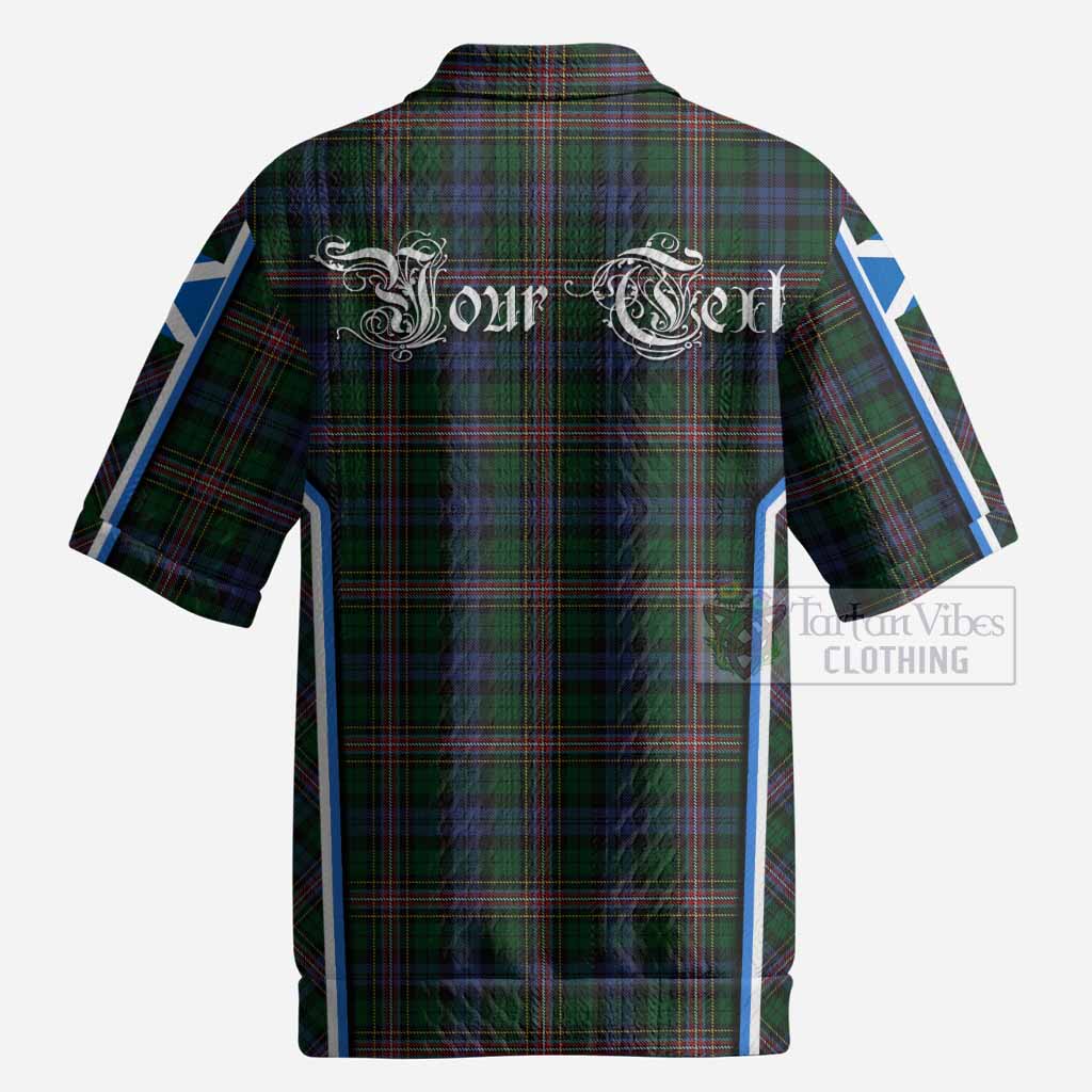 Allison Tartan Crest Men’s Polo Sweater Top Scotland Coat of Arm Flag Style