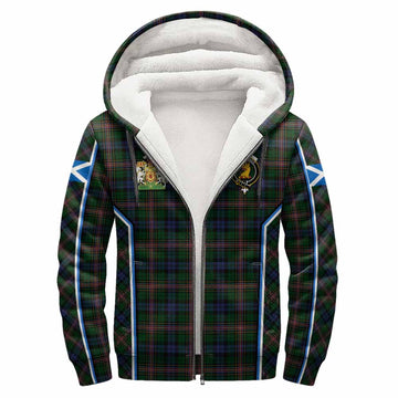 Allison Tartan Crest Sherpa Hoodie Scotland Coat of Arm Flag Style