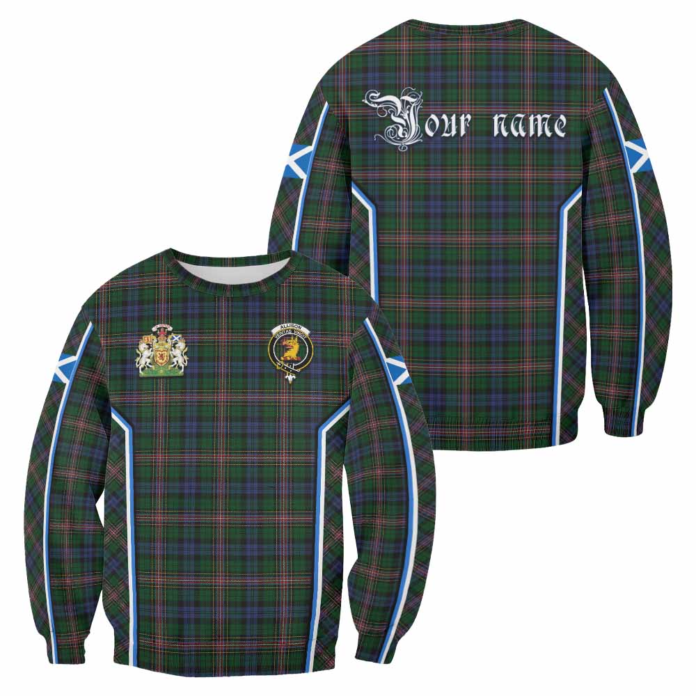 Allison Tartan Crest Sweatshirt Scotland Coat of Arm Flag Style - Tartan Vibes Clothing