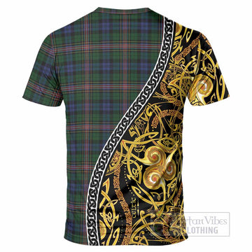 Allison Tartan Crest T-Shirt Celtic Knot and Triple Trickle Spiral Symbols