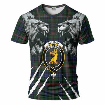 Allison Tartan Crest T-Shirt Ferocious Lion Style