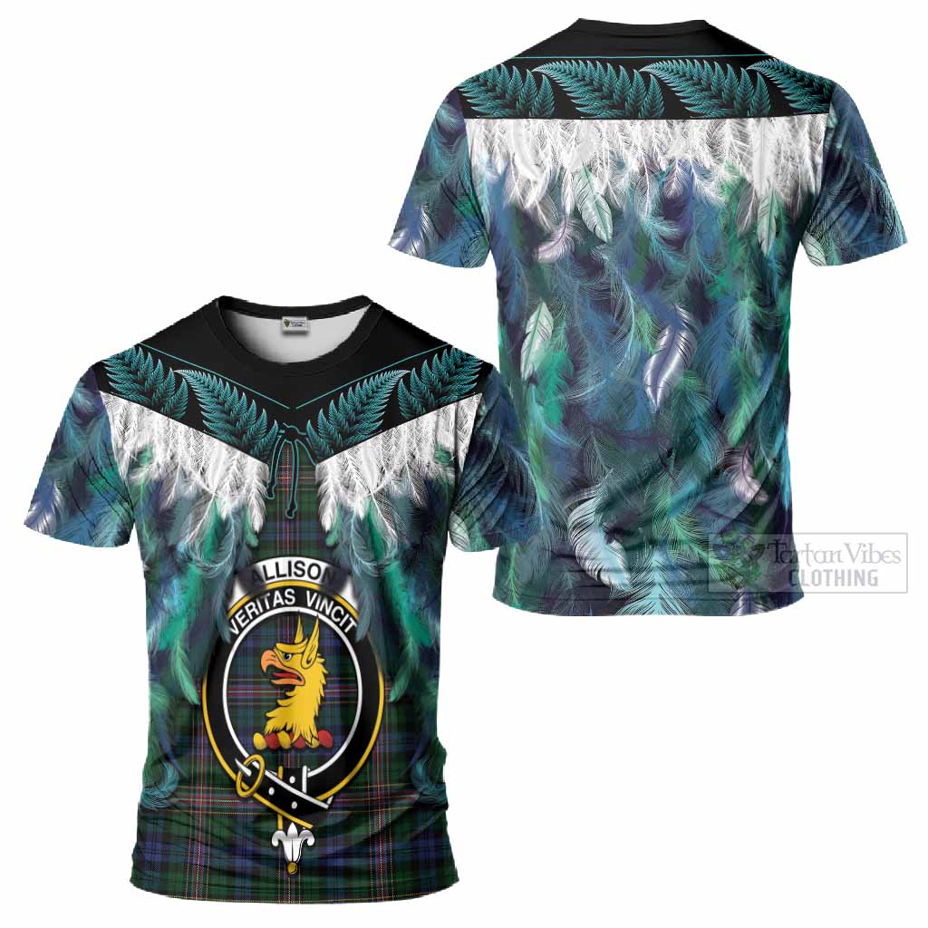Allison Tartan Crest T-Shirt New Zealand Maori Korowai Cloak
