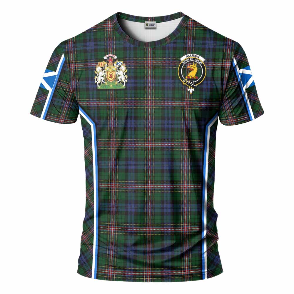 Allison Tartan Crest T-shirt Scotland Coat of Arm Flag Style - Tartan Vibes Clothing